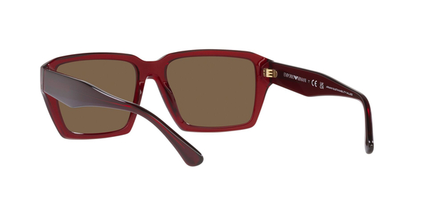 EMPORIO-4186/S 507573 SHINY TRANSPARENT RED(DARK BROWN 58*17, Vermell, hi-res 8