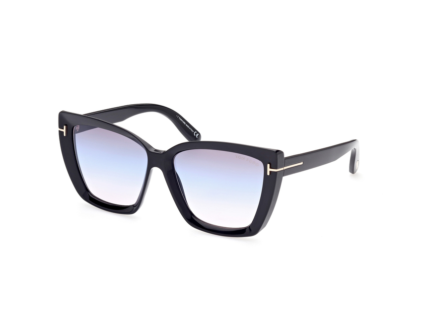 TOMFORD-0920/S 01B shiny black  (gradient smoke 57*15, Negre, hi-res image number 0