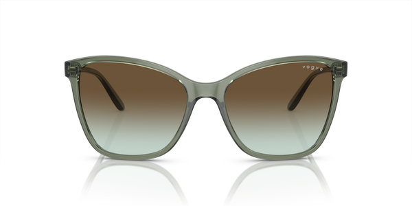 VOGUE-5520/S 3086E8 TRANSPARENT MALLARD GREEN(GREEN GRADIENT DARK BROWN 56*17, Verde transparent, hi-res 1