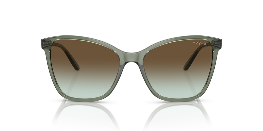 VOGUE-5520/S 3086E8 TRANSPARENT MALLARD GREEN(GREEN GRADIENT DARK BROWN 56*17, Verde transparent, hi-res image number 1