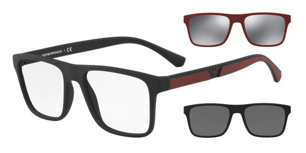 EMPORIO-4115/S 5042/1W MATTE (CLIP) BLACK 54*18, Negre-Vermell, hi-res 0