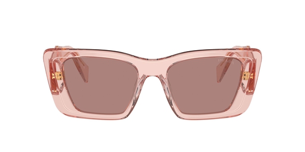 PRADA-08YS/S 19Q10D TRANSPARENT PEACH(LIGHT BROWN 51*18, Peach transparent, hi-res 1