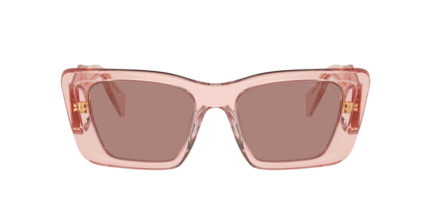 PRADA-08YS/S 19Q10D TRANSPARENT PEACH(LIGHT BROWN 51*18, Peach transparent, hi-res image number 1