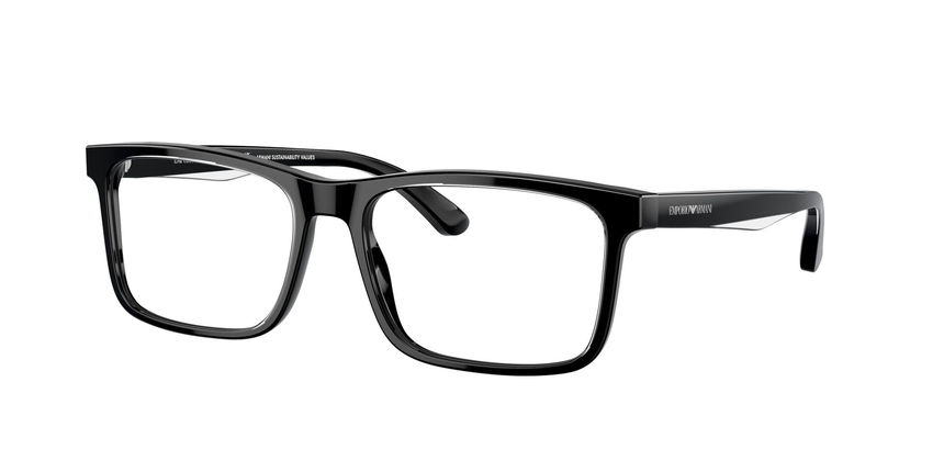 EMPORIO-3227/G 6051 SHINY BLACK/TOP CRYSTAL 56*17, Negre | Transparent, hi-res image number 0