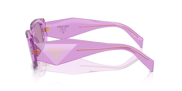 PRADA-17WS/S 13R07Q TRANSPARENT AMETHYST/DARK VIOLET MIRROR SILVER INT 49*20, Amatista transparent, hi-res 2