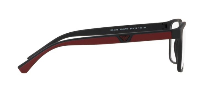 EMPORIO-4115/S 5042/1W MATTE (CLIP) BLACK 54*18, Negre-Vermell, hi-res image number 3
