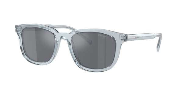 PRADA-A21S/S 19T175 TRANSPARENT AZURE/DARK GREY FLASH SILVER 53*20, Blau transparent, hi-res 0
