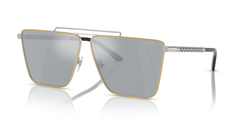 VERSACE-2266/S 15141U GOLD/SILVER(BLUE MIRROR SILVER 64*11, , hi-res image number 0
