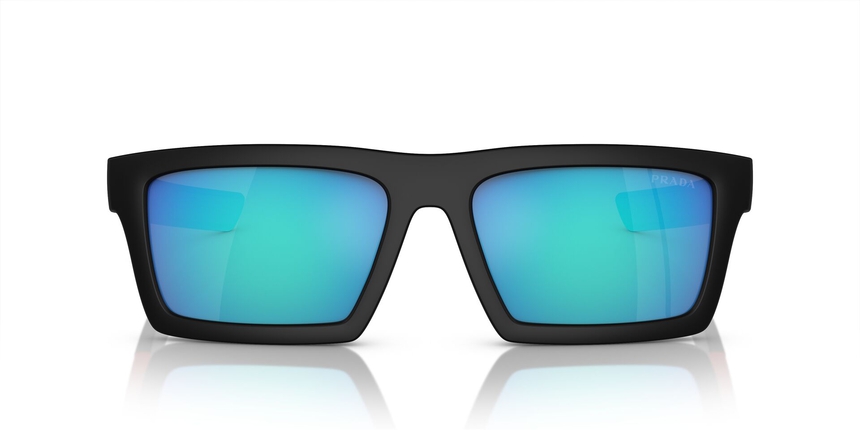 PRADA-SPORT-02ZSU/S 1BO08R MATTE BLACK(LIGHT GREEN MIRROR BLUE 55*18, Negre mat, hi-res image number 1