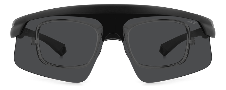 POLAROID-7056/CI/S O6W*M9 MAT BLACK GREY(GREY POLARZ.(+clip rx) 99*1, Negre mat Gris, hi-res image number 1