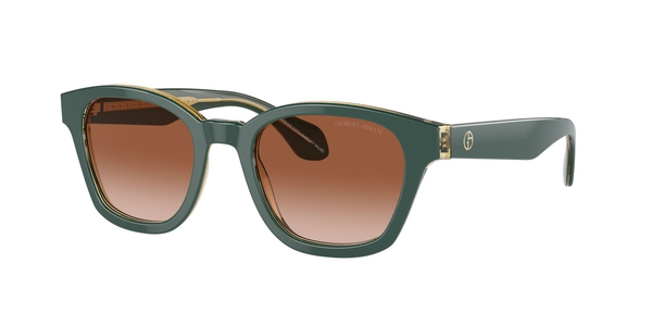 ARMANI-8207/S 608613 TOP GREEN/TRANSPARENT OLIVE(GRADIENT BROWN 50*21, , hi-res 0
