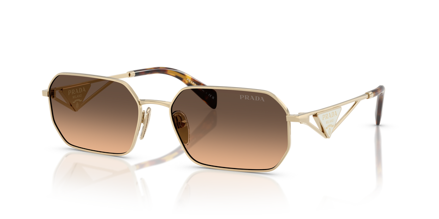 PRADA-A51S/S ZVN50C PALE GOLD(BROWN GRADIENT GREY 58*17, Or pàlid, hi-res image number 0