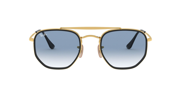 RB-3648M 91673F GOLD (CLEAR GRADIENT BLUE) 52*23, Daurat-Negre, hi-res 1