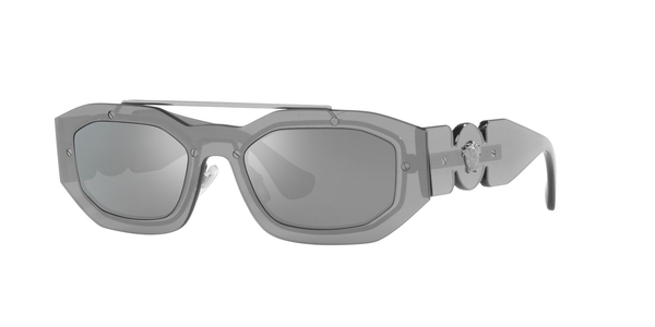 VERSACE-2235/S 10016G TRANSPARENTE GREY MIRROR 51*20, Gris transparent i platejat, hi-res 0