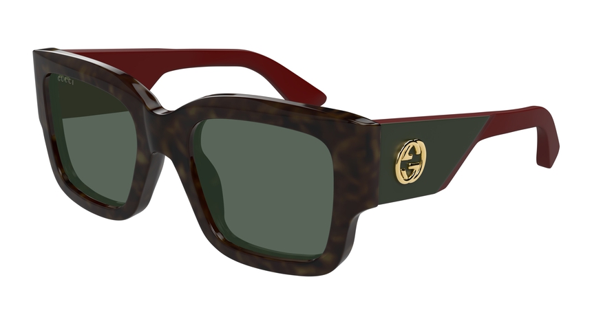 GUCCI-1663S/S 002 HAVANA-RED-GREEN 52*21, Havana | Vermell, hi-res image number 0