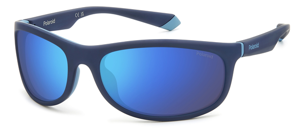 POLAROID-2154/S FLL*5X MATTE BLUE(BLUE MIRROR POLARIZED 64*17, Blau mat, hi-res 0