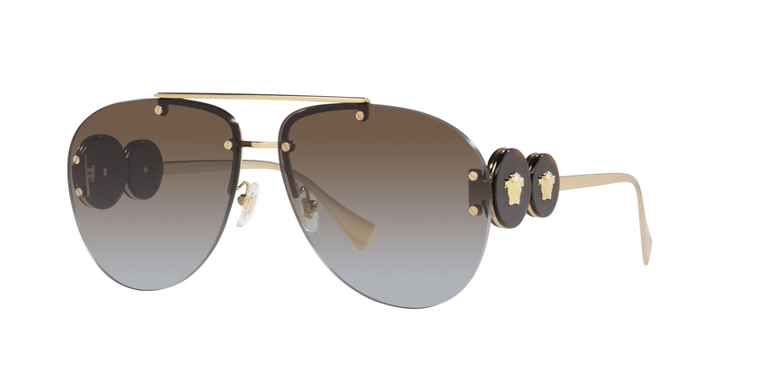 VERSACE-2250/S 148889 GOLD GREY GARDIENT BROWN 63*13, , hi-res image number 0