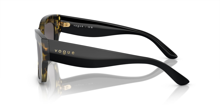 VOGUE-5524/S 309187 YELLOW TORTOISE(BLACK SMOKE 54*20, Negre | Groc, hi-res image number 2