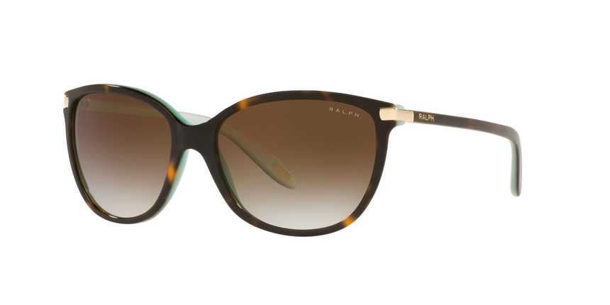 RALPH-5160/S 601/13 SHINY HAVANA ON ACQUAMARINE(GRADIENT BROWN 57*17, Blau-Havana, hi-res image number 0