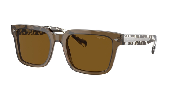 VOGUE-5573/S 314483 TRANSPARENT OLIVE GREEN(DARK BROWN POLAR 55*20, Verd transparent, hi-res 0