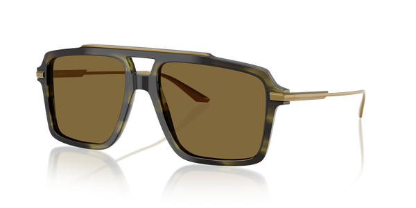 GABBANA-4477/S 3447S7 STRIPED OLIVE(BROWN 56*17, , hi-res 0