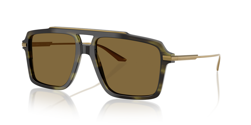 GABBANA-4477/S 3447S7 STRIPED OLIVE(BROWN 56*17, , hi-res image number 0