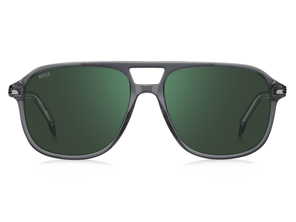 BOSS-1751/S CBL*MT GREY CRYSTAL(GREEN MIRROR 57*16, Gris | Transparent, hi-res 1