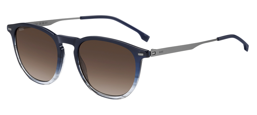 BOSS-1639/S QEU*HA BLUE HORN RUTHENIUM(BROWN SHADED 52*20, Blau, hi-res image number 0