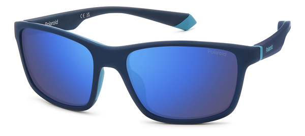 POLAROID-2153/S FLL*5X MATTE BLUE(BLUE MIRROR POLARIZED 58*16, Blau mat, hi-res 0