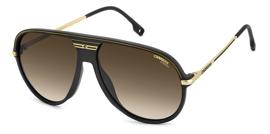 CARRERA-C-SPORT-06/S I46*86 MATTE BLACK GOLD(BLACK BROWN GREEN ANTIREFLEX 61*14, , hi-res image number 0