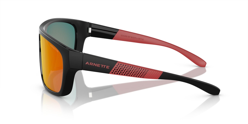 ARNETTE-4330 27536Q BLACK(DARK GREY MIRROR RED/YELLOW 63*17, Negre, hi-res image number 2