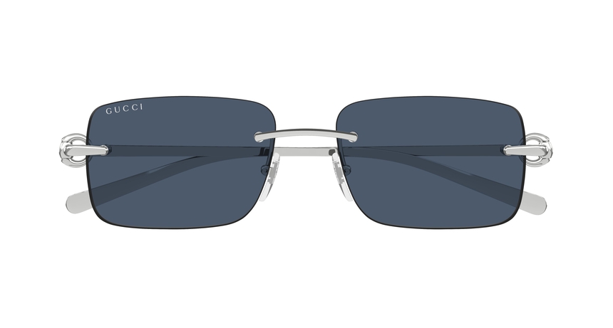 GUCCI-1703S/S 003 SILVER-SILVER-BLUE 55*17, Plata, hi-res image number 1
