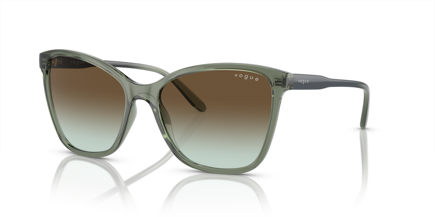 VOGUE-5520/S 3086E8 TRANSPARENT MALLARD GREEN(GREEN GRADIENT DARK BROWN 56*17, Verde transparent, hi-res image number 0