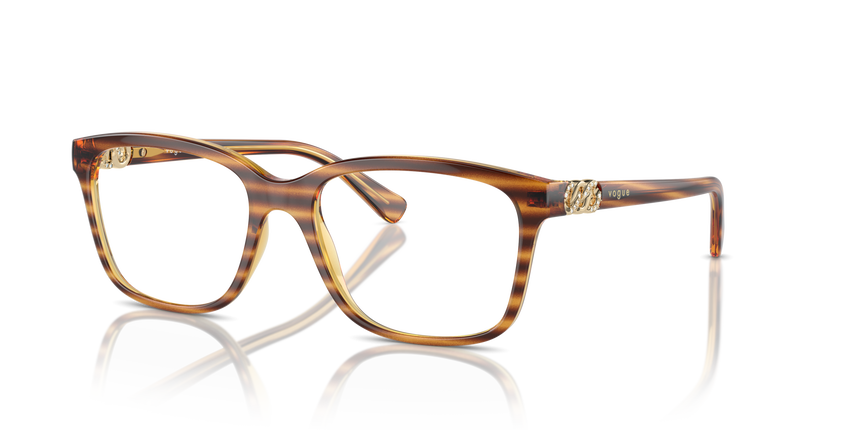 VOGUE-5574B/G 1508 STRIPED DARK HAVANA 51*17, , hi-res image number 0