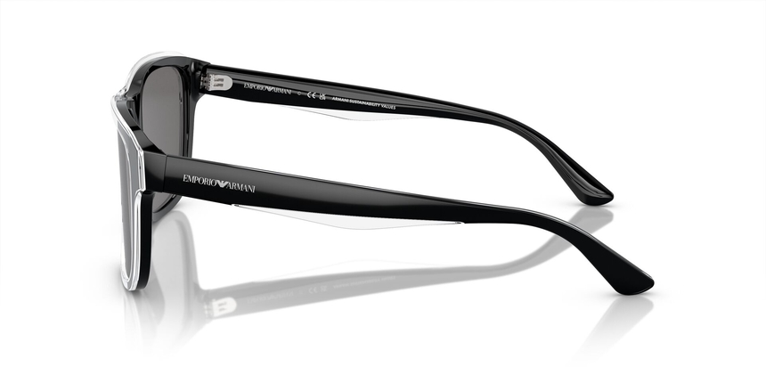 EMPORIO-4208/S 605187 SHINY BLACK/TOP CRYSTAL(DARK GREY POLAR 56*18, Negre | Transparent, hi-res image number 2