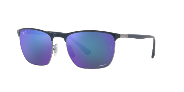 RB-3686 92044L BLUE ON GUNMETAL(POLAR MIRROR BLUE 57*19, Blau, hi-res 0