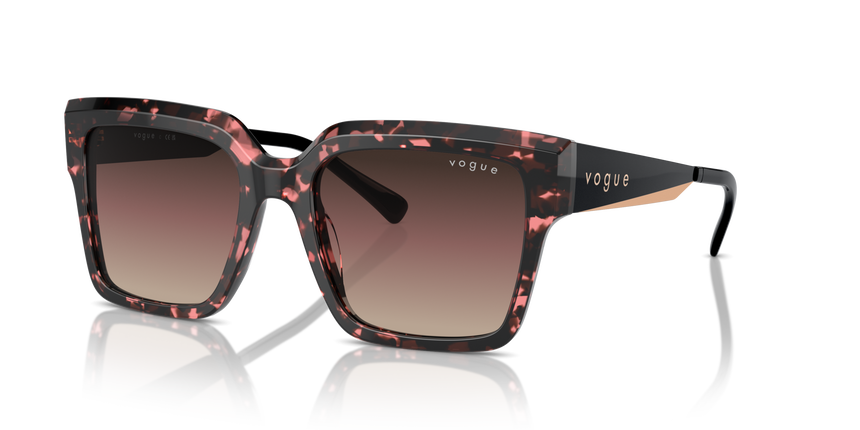 VOGUE-5553/S 3148E2 RED TORTOISE(BROWN GRAD PURPLE GRAD BLACK 54*19, Vermell havana, hi-res image number 0