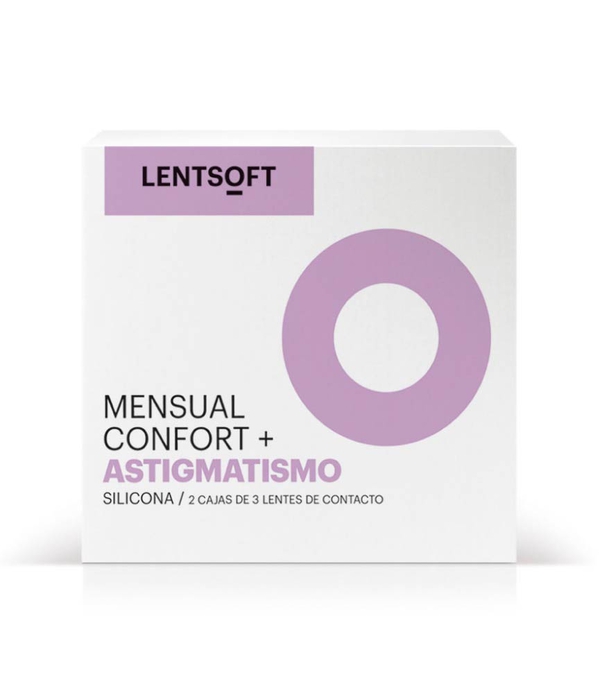 lentsoft mensual confort+ silicona astigmatisme 6 unitats