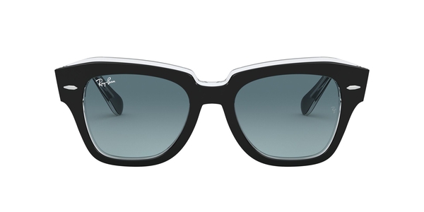RB-2186 12943M BLACK ON TRASPARENT(BLUE GRADIENT GREY 52*20, Negre | Transparent, hi-res 1