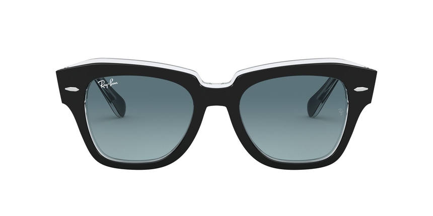 RB-2186 12943M BLACK ON TRASPARENT(BLUE GRADIENT GREY 52*20, Negre | Transparent, hi-res image number 1