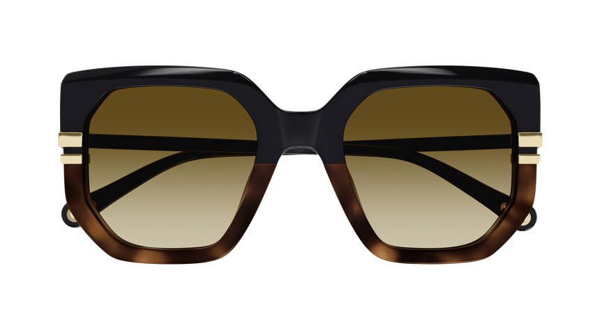 CHLOE-0240S/S 003 BLACK (BROWN) 53*23, Negre | Havana, hi-res image number 1