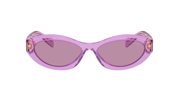 PRADA-26ZS/S 13R07Q TRANSPARENT AMETHYST/DARK VIOLET MIRROR SILVER INT 55*16, Amatista transparent, hi-res 1