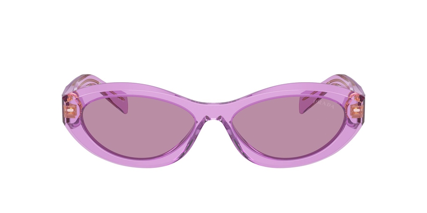 PRADA-26ZS/S 13R07Q TRANSPARENT AMETHYST/DARK VIOLET MIRROR SILVER INT 55*16, Amatista transparent, hi-res image number 1