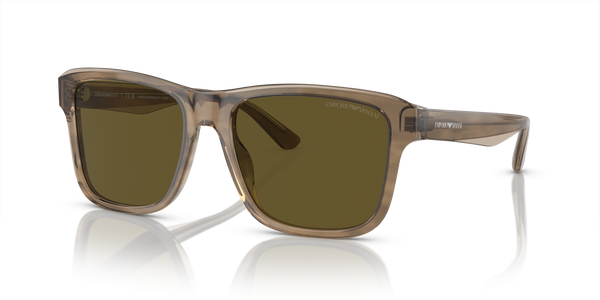 EMPORIO-4208/S 605573 SHINY GREEN/TOP BROWN(DARK BROWN 56*18, Verd | Marró, hi-res 0