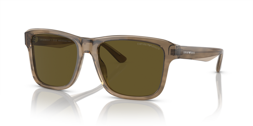 EMPORIO-4208/S 605573 SHINY GREEN/TOP BROWN(DARK BROWN 56*18, Verd | Marró, hi-res image number 0