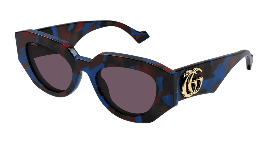GUCCI-1421S/S 003 HV.RED/BLUE (VIOLET 51*20, Havana Blau | Vermell, hi-res image number 0