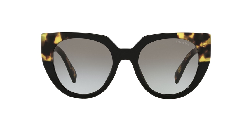 PRADA-14WS/S 3890A7 BLACK/MEDIUM TORTOISE(GREY GRADIENT 52*20, Negre | Havana, hi-res image number 1