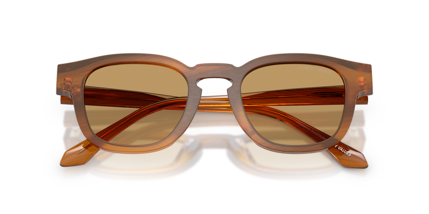 ARMANI-8254U/S 616373 BRUSHED STRIPED HONEY(BROWN 48*22, , hi-res image number 4