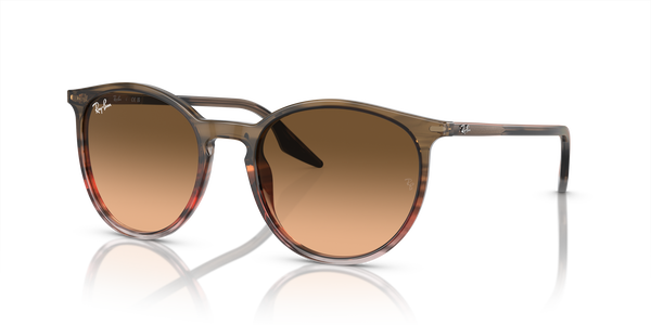 RB-2204 13953B STRIPED BROWN GRADIENT RED (BIANCO UV400 H2F ROSA) 51*20, Marró a ratlles | Vermell, hi-res 0