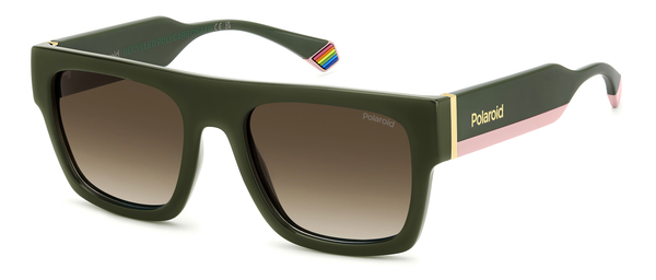 POLAROID-6224/S/X/S 1ED*LA GREEN(BROWN SHADED POLARIZED 54*20, Verd, hi-res 0